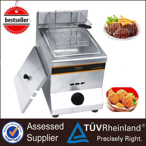 Western Restaurant Dedicated Commercial Natural Gas 1-Tank 1-Basket Deep Fryer