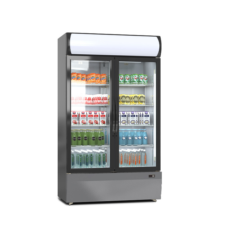 Supermarket Showcase Refrigerators Commercial Beverage Beer Vegetable Fruit Display Cooler