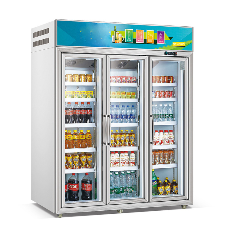 Supermarket Soft Drink Display Refrigerator Pepsi Fridge /2.5m Beverage Merchandiser