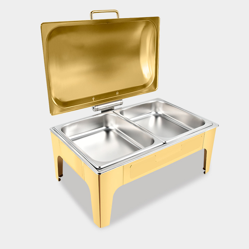 Wholesale Custom Luxury Chafing Dishes Food Warmers Stainless Steel Buffet Electric Chafing Dish Restaurant Food Warmer Display