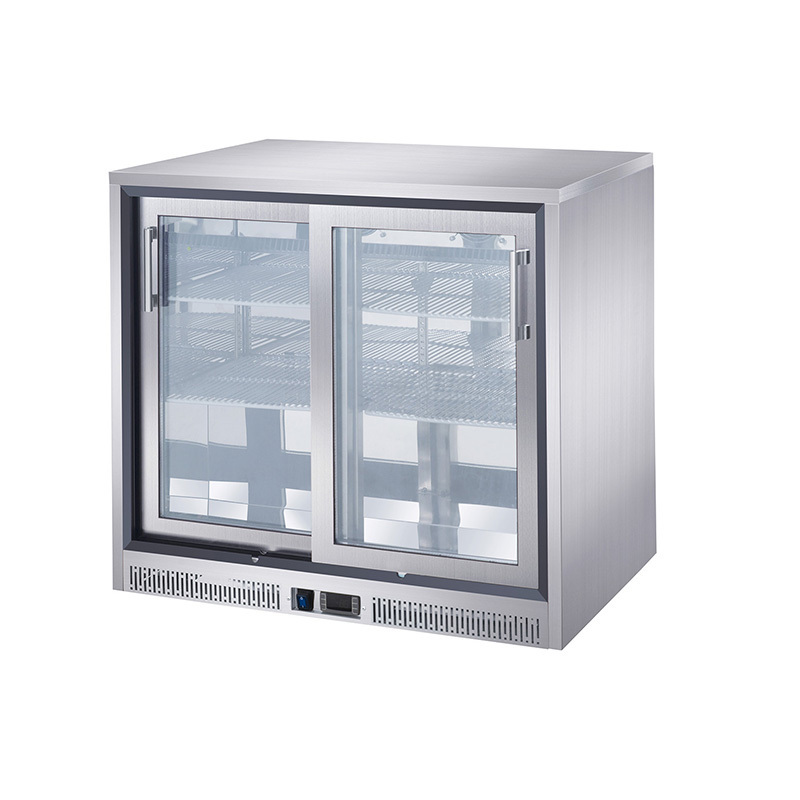 Commercial Beer Bar Fridge with Double Hinged Glass Doors FRBR-0905