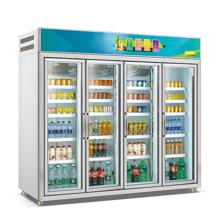 Supermarket Soft Drink Display Refrigerator Pepsi Fridge /2.5m Beverage Merchandiser