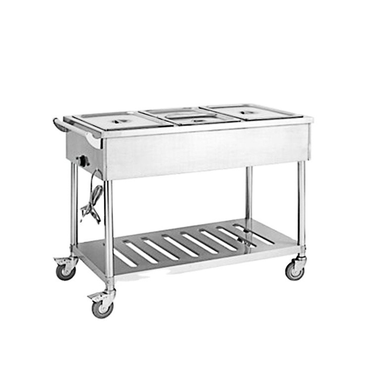 C236 Electric 3 Pans/4 Pans/5 Pans/6 Pans Bain Marie Buffet Trolley