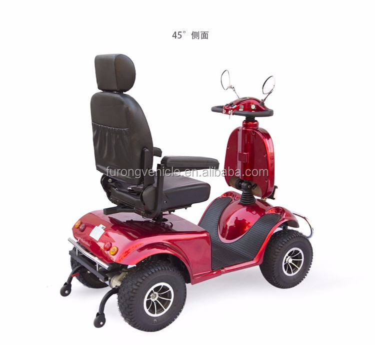 Red four wheels electric mobility scooter spare parts for elder