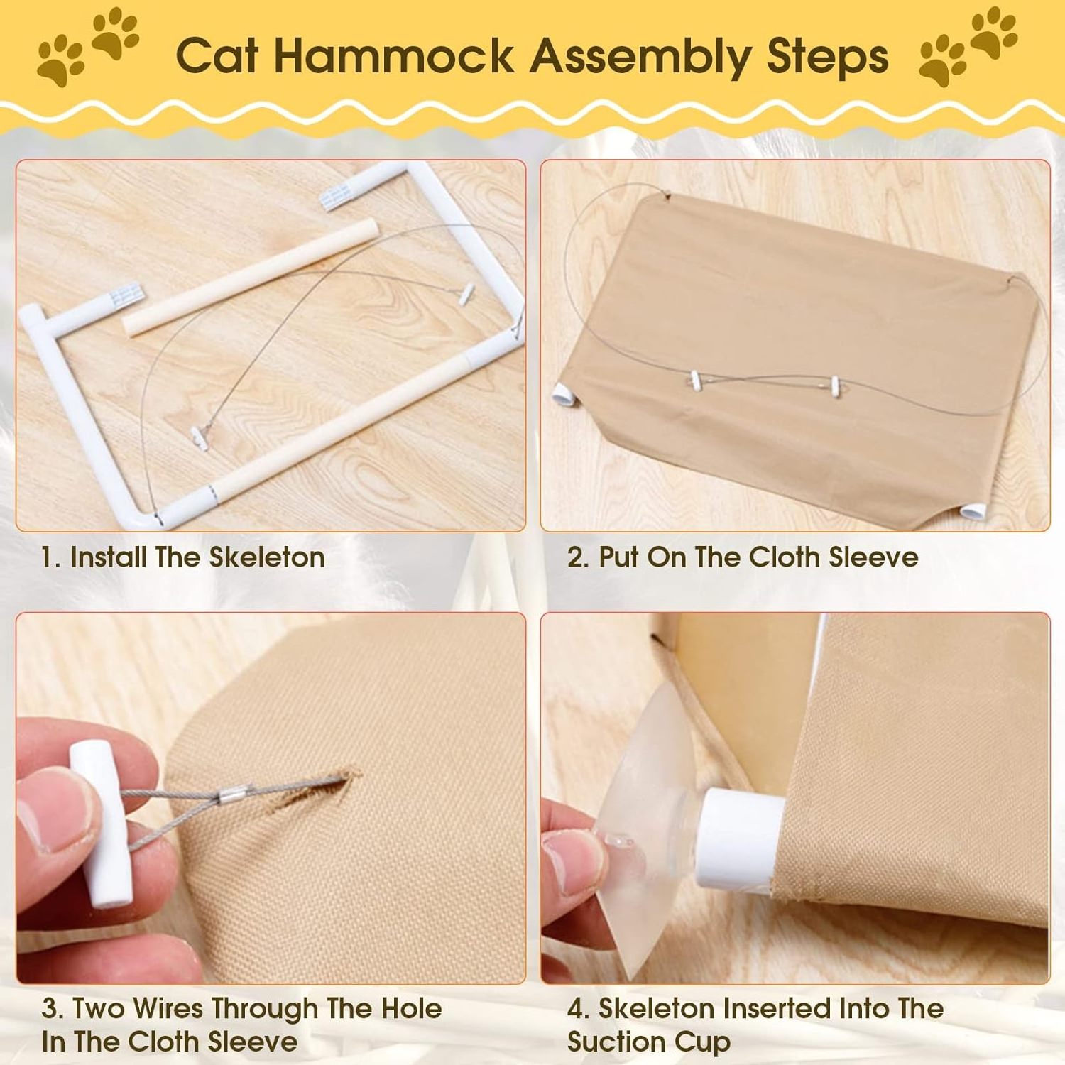 Cat Window Perch Hammocks for Window Seat Suction Cups Space Saving Cat Bed Cat Hammock Window Seat