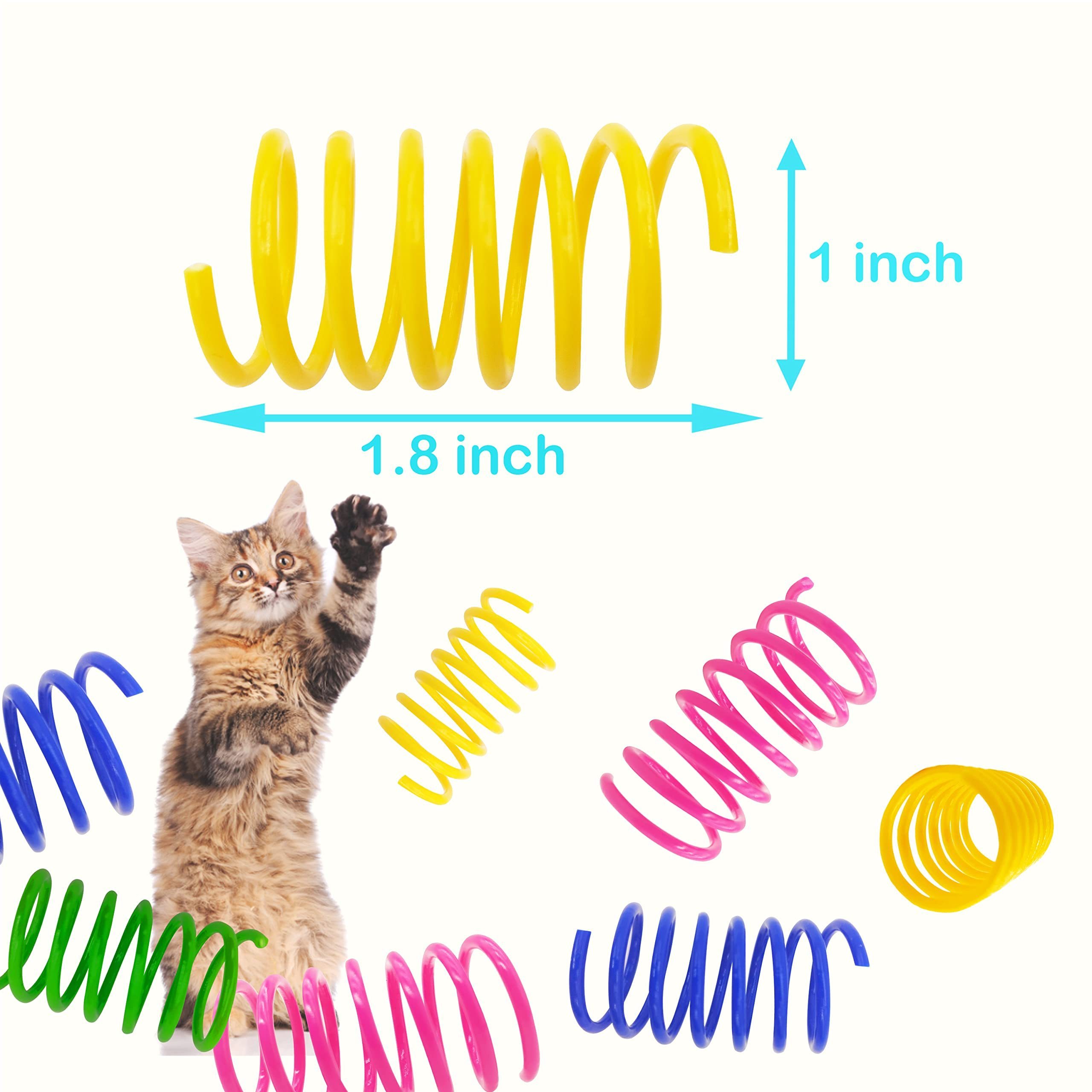 Colorful Plastic Spring Coils Attract Cats Interactive Toys for Cats and Kittens