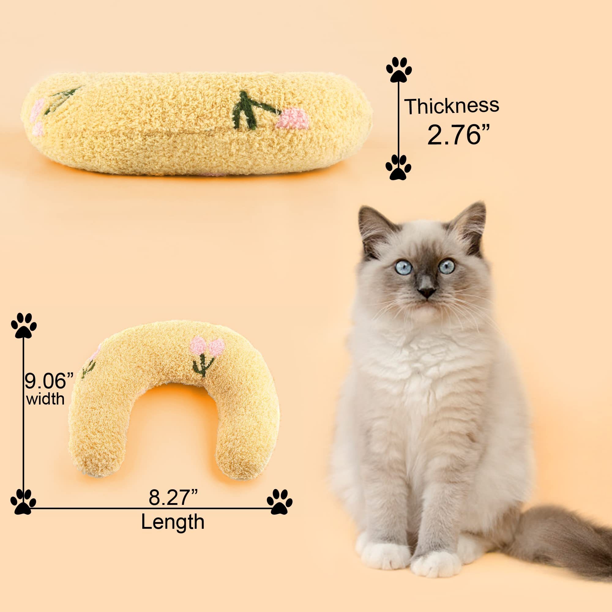 Pillows for Indoor Cats Fluffy Cat Bed Pillow Cute Rabbit Pillows for Blanket Carrier