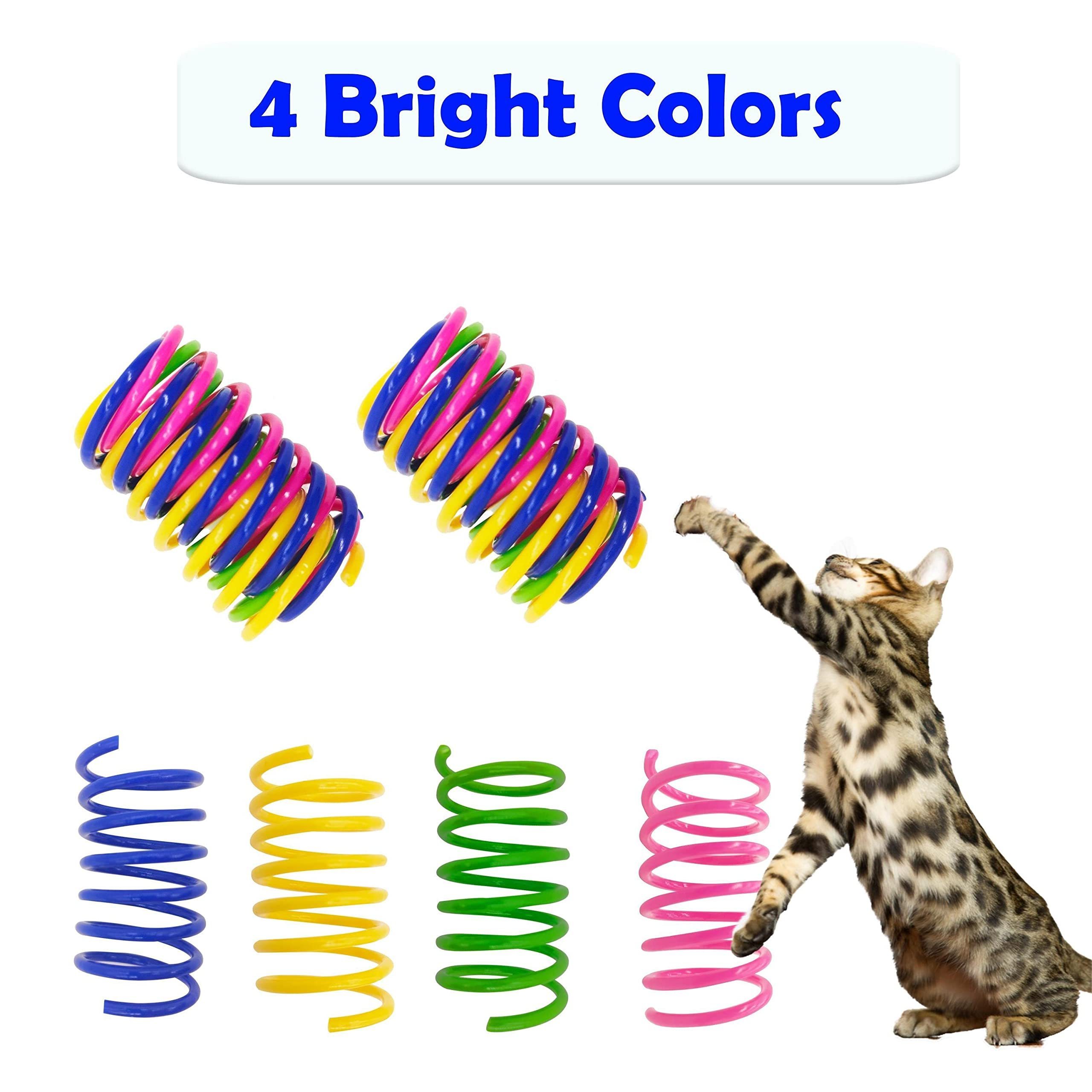 Colorful Plastic Spring Coils Attract Cats Interactive Toys for Cats and Kittens