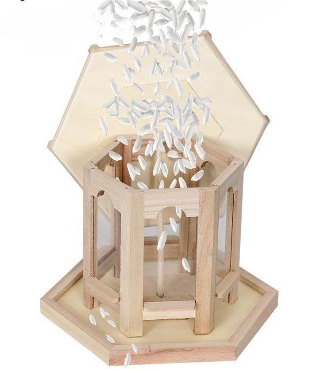 Creative outdoor bird feeder bird house Wooden crafts pastoral style bird house