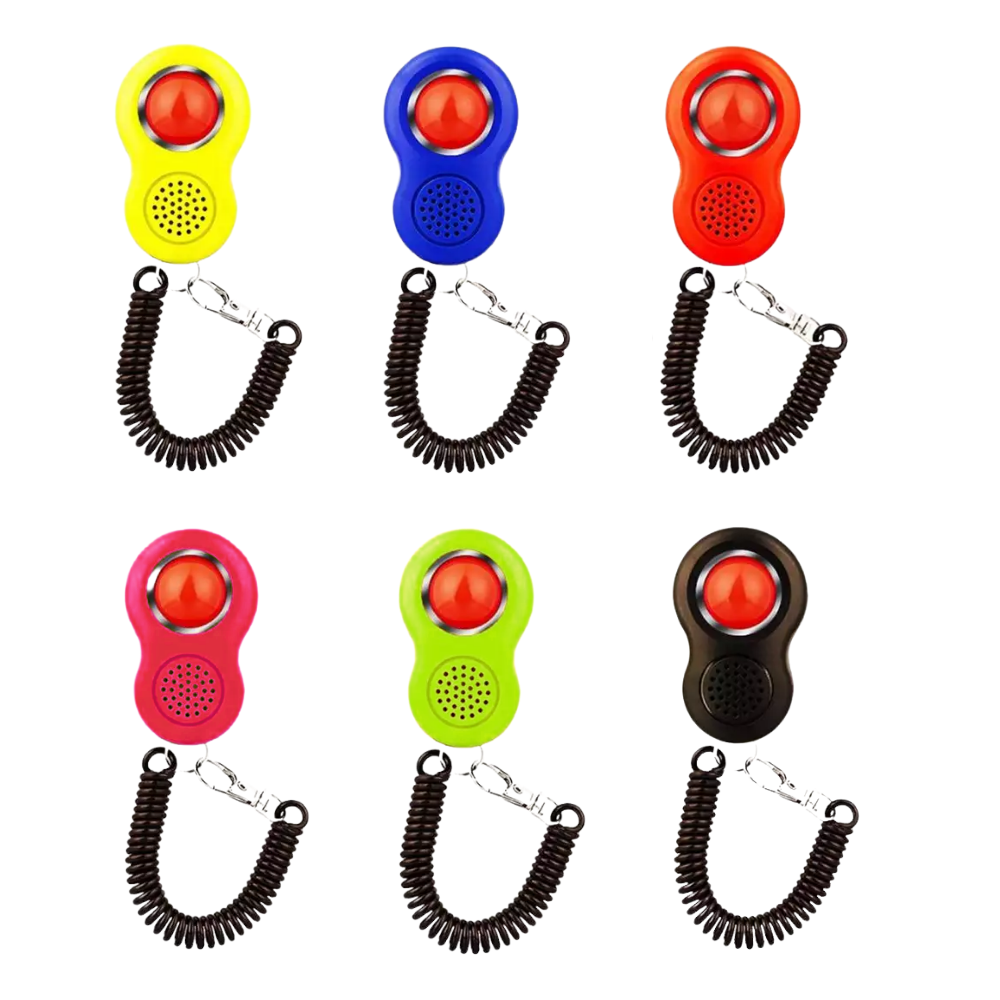 Wholesale Big Button Pet Clickers Dog Training Clicker with Finger Wrist Strap