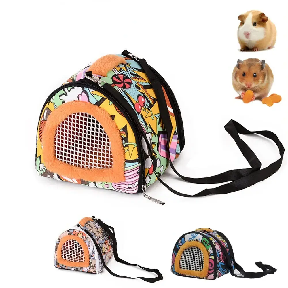 Small Animal Carrier Portable Guinea Pig Travel Bag Sugar Glider Hamster Cage Pet Carrier Rabbit Ferret Bunny Parrot Slings Bags