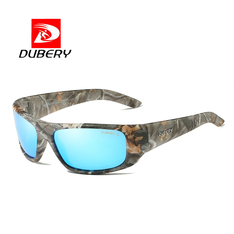 DUBERY Sports Style Sunglasses Men Polarized Driving Night Vision Lens Sunglasses Travel Goggles Shades Male Gafas PC CE TAC