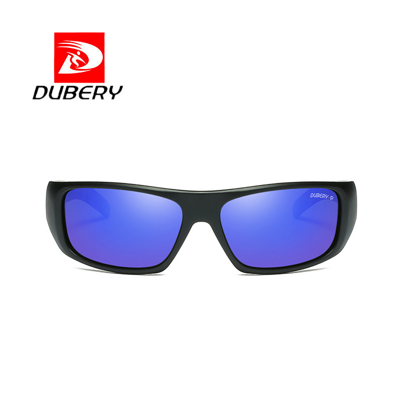 DUBERY Sports Style Sunglasses Men Polarized Driving Night Vision Lens Sunglasses Travel Goggles Shades Male Gafas PC CE TAC