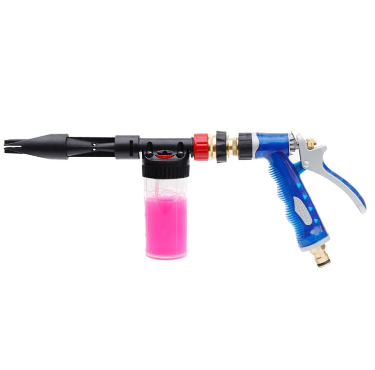 Car Wash High Pressure Water Long Gun /pressure plastic brass foam gun car wash with soap bottle