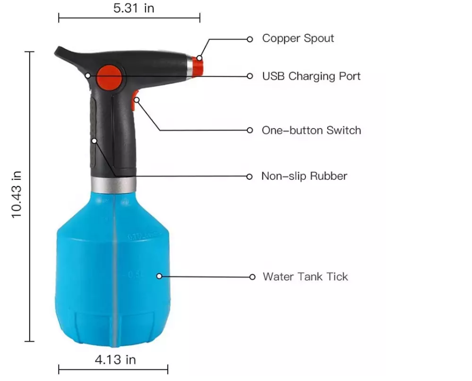 Rechargeable Pressure Fogger Fog Machine Irrigation Electric Sanitizing Spray Garden Watering Sprayer Pot