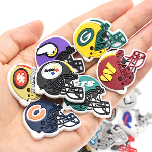 New Baseball Sports shoe Charms Buffalo Bills Sport Teams Helmet Hockey Shoe Charm shoe Charms Rugby Ball