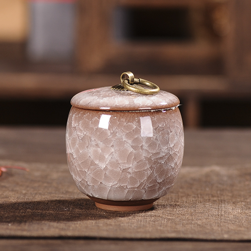 Exquisite Pet Urn Glossy Ceramic Glaze Sealed Small and Medium Cremation Urn