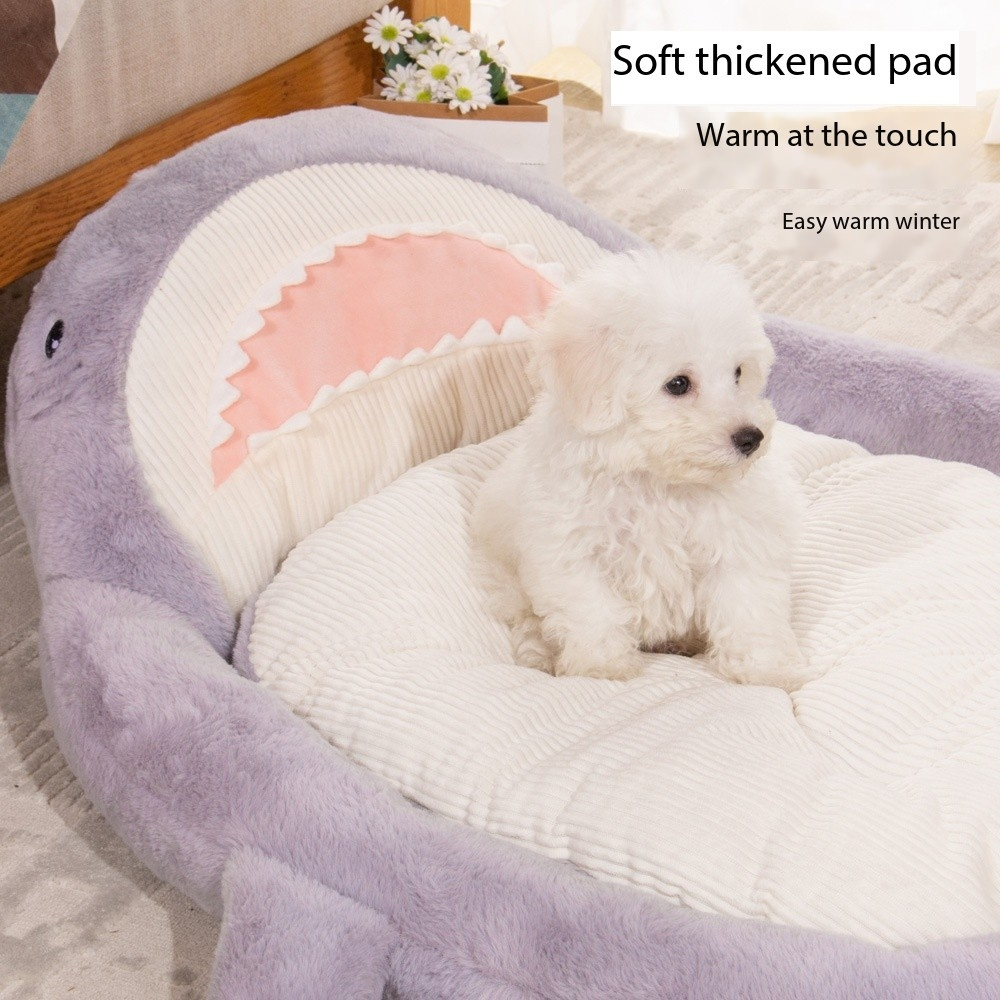 1.6kg Shark Dog Couch Bed for Comfortable Sleep, Removable Washable Cover Dog Sofa Bed, Pet Sofa For Indoor