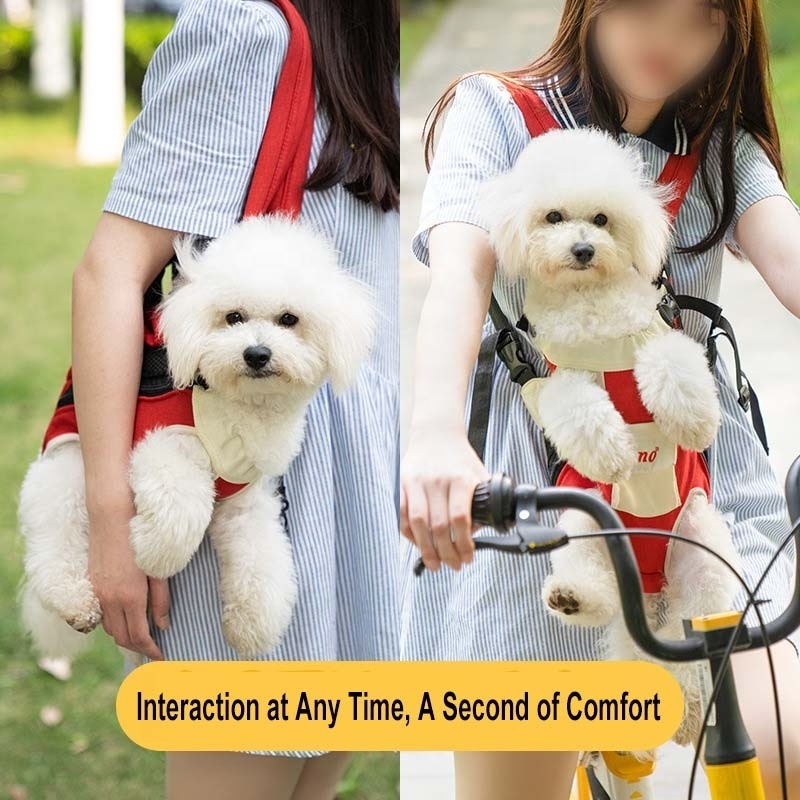 Dog Carrier Backpack-Adjustable Dog Pet Cat Front Carrier Backpack-Ventilated Dog Chest Carrier for Hiking