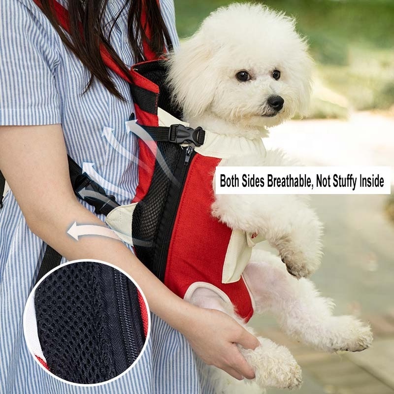 Dog Carrier Backpack-Adjustable Dog Pet Cat Front Carrier Backpack-Ventilated Dog Chest Carrier for Hiking