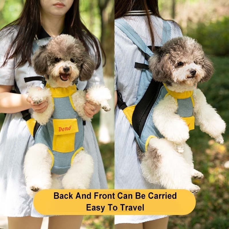 Dog Carrier Backpack-Adjustable Dog Pet Cat Front Carrier Backpack-Ventilated Dog Chest Carrier for Hiking