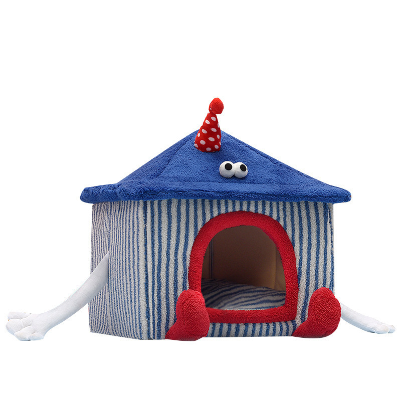 Winter Washable Warm Dog House Cat Bed Tent for Small Dog Cat Nest Kitten Teddy Comfortable Sofa Cushion Pet Supplies