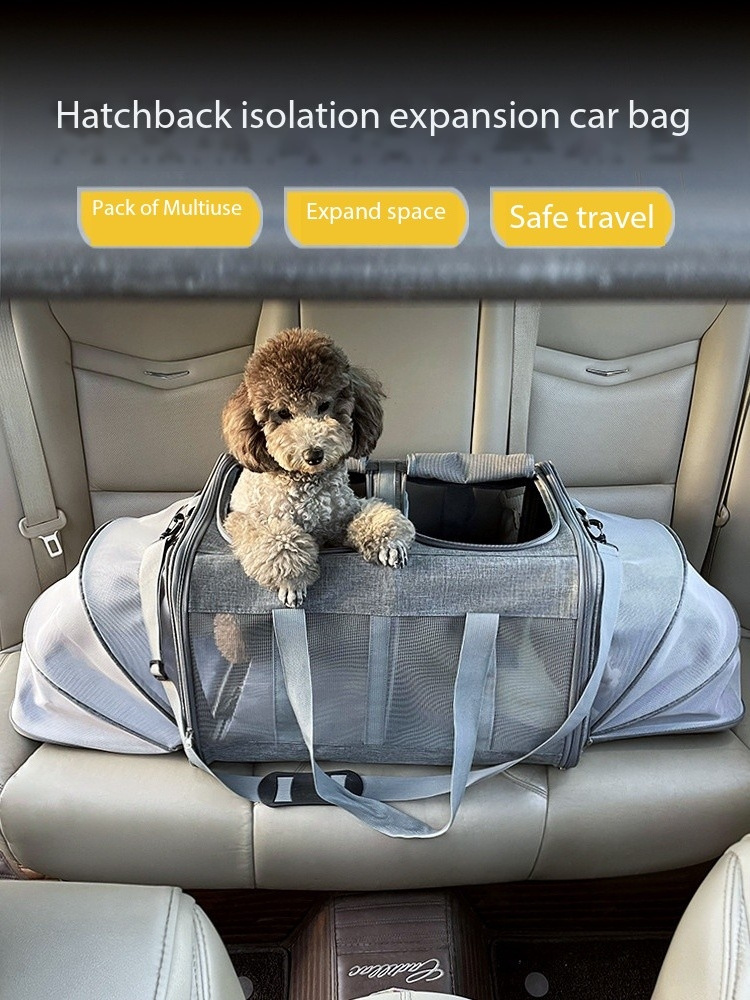 Dog Car Back Seats Travel Bed,  Dog Car Seat for Medium Dogs or 2 Small Dogs, Travel Carrier for Small Medium Cats Dog Car Seat