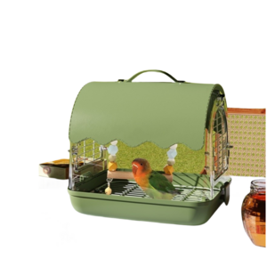 Bird Carrier Backpack with Perch, Transparent Travel Bird Cage Bag Lightweight with Shade Cover, Visible Window for Parrots