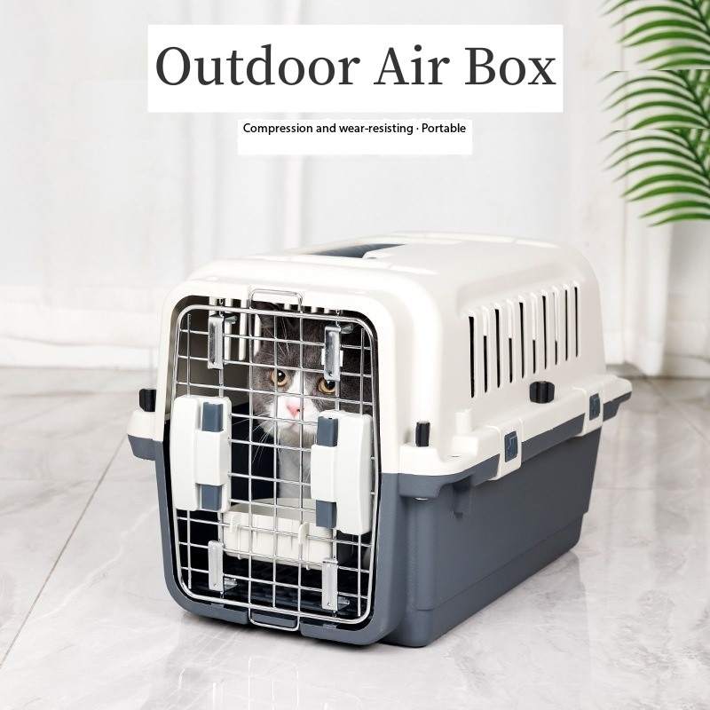 Plastic Dog Kennels Rolling, Airline Approved Wire Door Travel Dog Crate, Dog Carriers for Small Dogs Medium Dogs