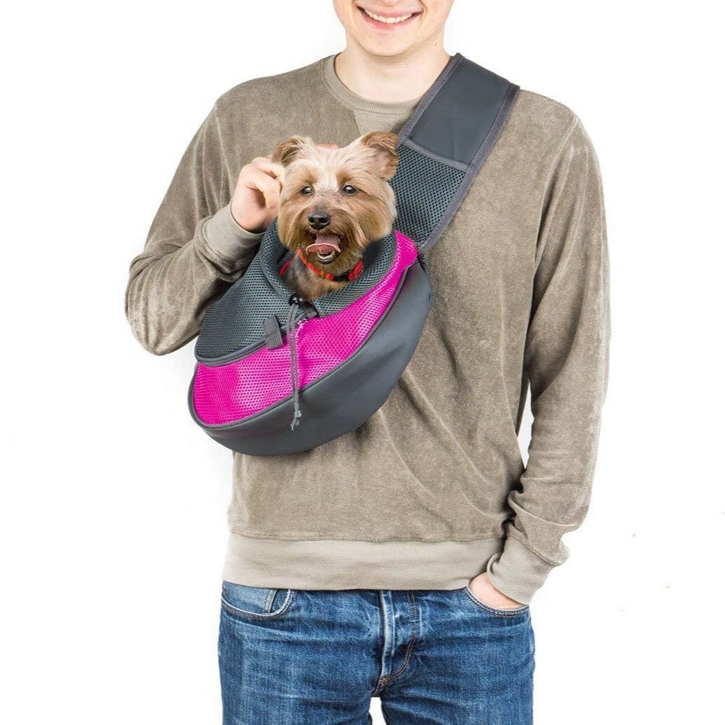 Dog Sling Carrier for Small Dogs pet Slings with Extra Pocket Storage Sling with Storage Pocket