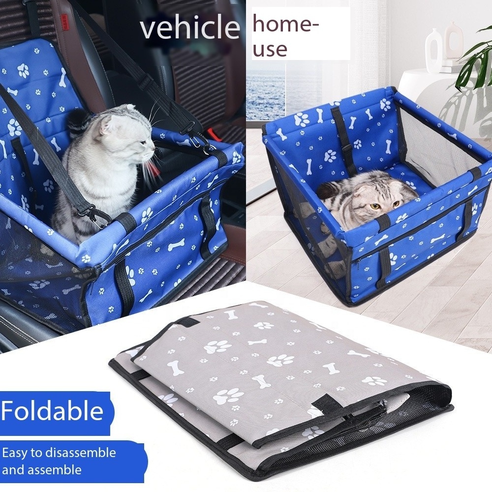 Dog Car Seat Puppy Portable Pet Booster Car Seat with Clip-On Safety Leash and PVC Support Pipe for Small Medium Large Dogs