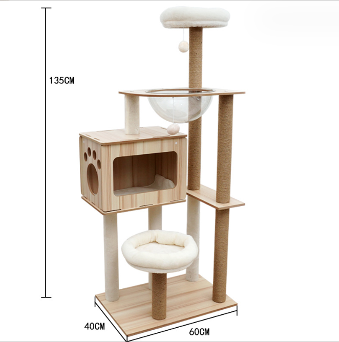 Wholesale Pet Toy Luxury Large Cat Tree Tower Houses Cratcher Climbing Pet Cat Tree