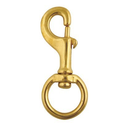 225BL Solid Brass Large Type Dog Leash Snap Hook