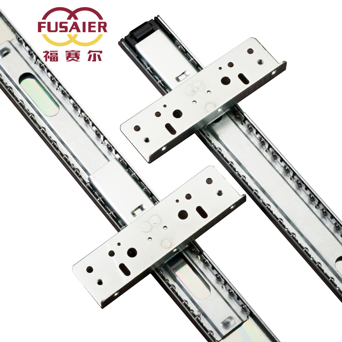 Fusaier supply 35mm single extension center mounting slide Pocket Door Slides TV rails