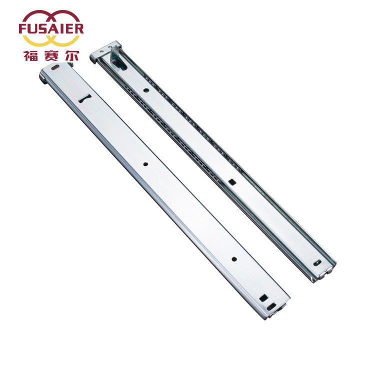 Fusaier customized 35mm single extension strong pull center mounting slide Pocket Door Slides