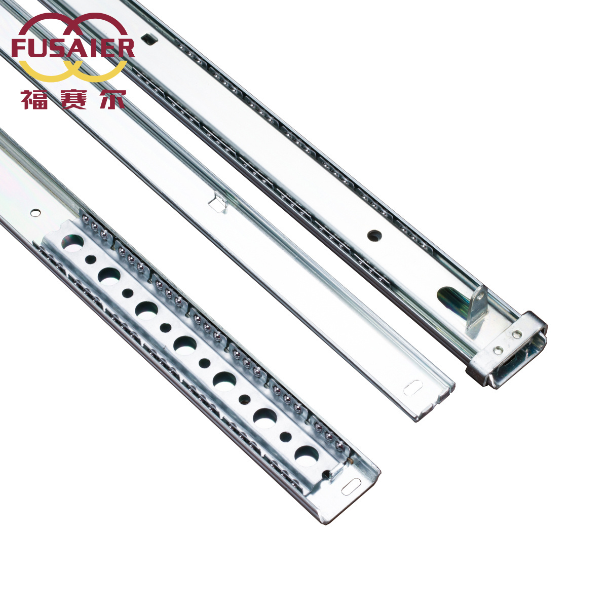 Fusaier customized 35mm single extension strong pull center mounting slide Pocket Door Slides