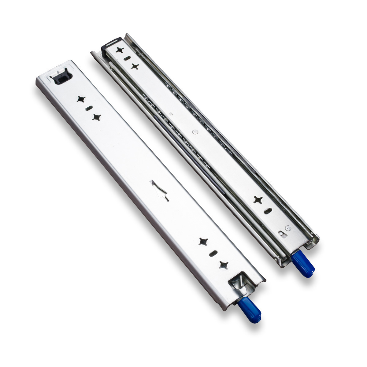 53mm Soft Closing With bayonet lock handle Heavy Duty Telescopic Channel   Kitchen Cabinet Tool Box Drawer Slides rail