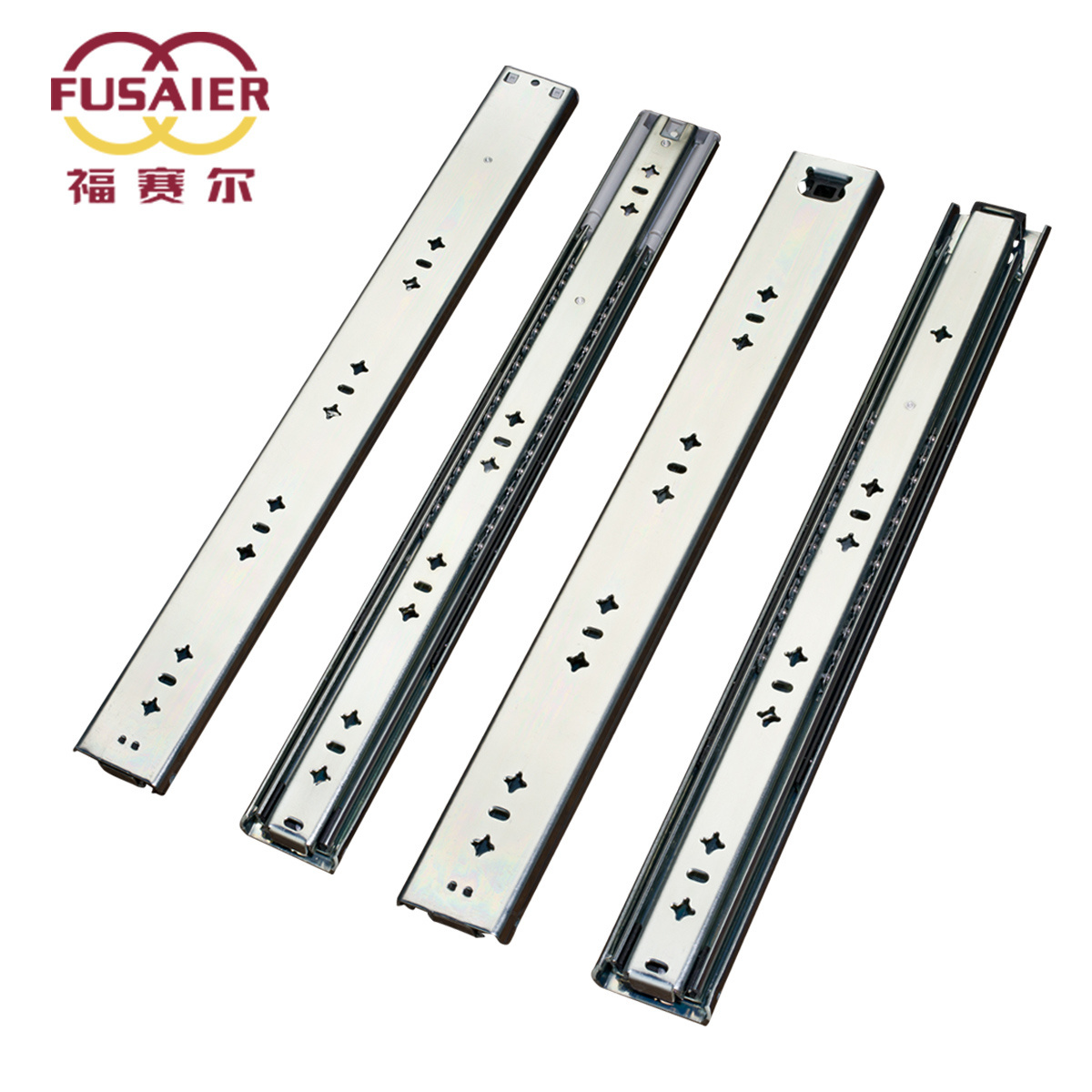 53mm Soft Closing With bayonet lock handle Heavy Duty Telescopic Channel   Kitchen Cabinet Tool Box Drawer Slides rail