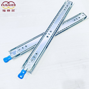 Factory Wholesale 53mm Heavy Duty Locking Ball Bearing Drawer Slides Rails with LILO  lock  for Tooling Box /RV Car Cabinet