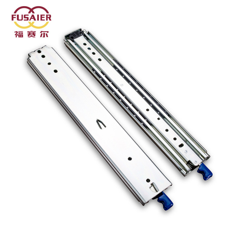 Fusaier Heavy Duty Drawer Slides Full Extension Locking Industrial Rails Track Glides Runners 76mm width 500 lbs 225kg Load