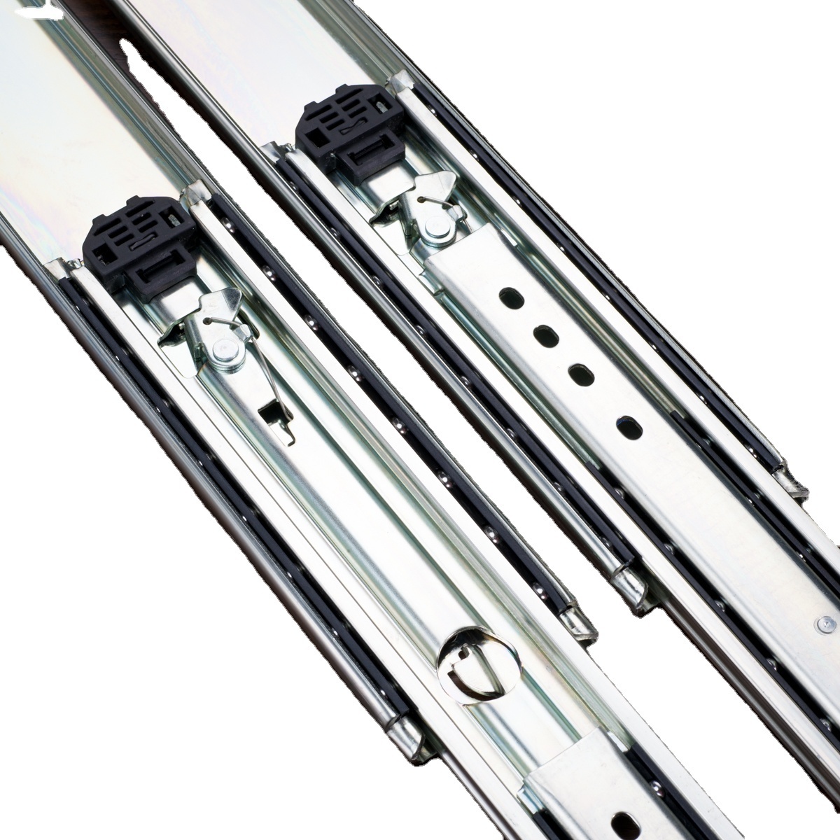 Fusaier Heavy Duty Drawer Slides Full Extension Locking Industrial Rails Track Glides Runners 76mm width 500 lbs 225kg Load