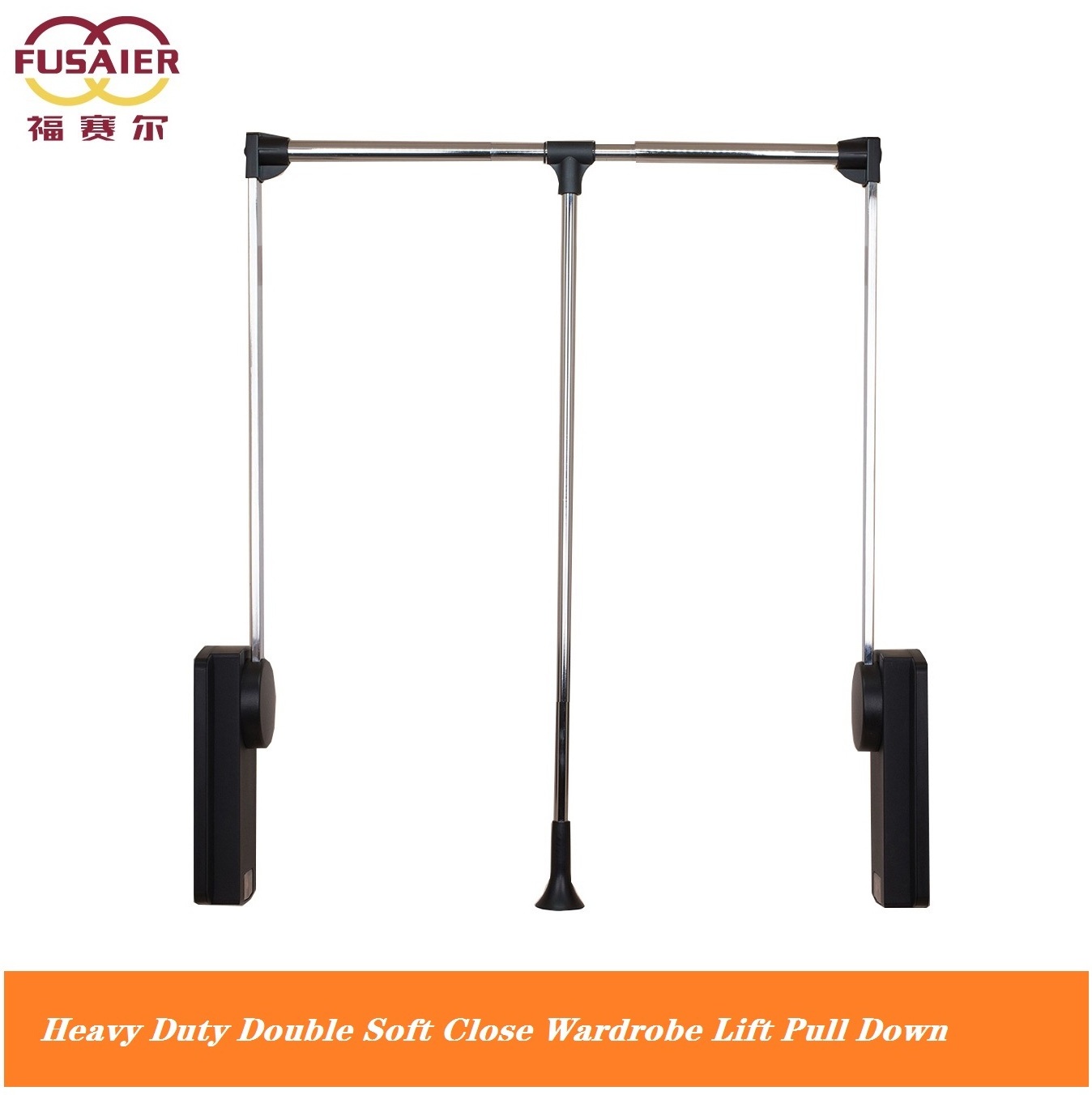 Modern Design Heavy Duty Soft close Twin Arm Pull Down Wardrobe Lift System/Hanger for wardrobe