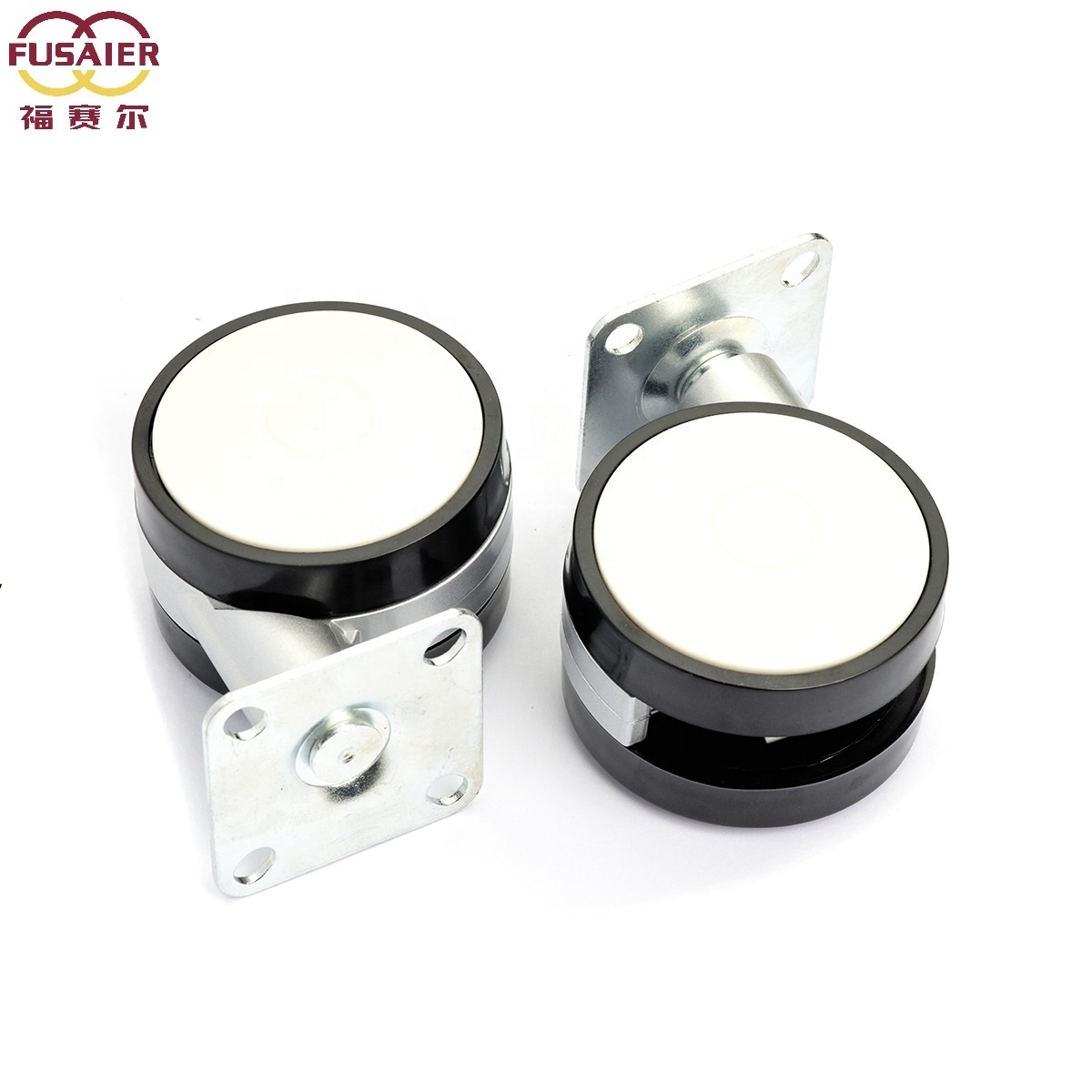 Heavy Duty Load 60mm Furniture Caster Wheels Plate without Brake Office Chair Swivel Casters Double Wheel for Furniture