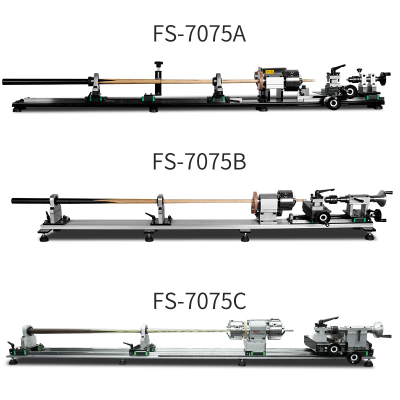 FS-7075C Variable speed mini pool cue repairing machine with shift rail