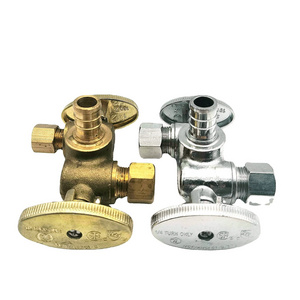 DN15 1/2" easy to install water fitting brass stop valve,3 way water angle valve