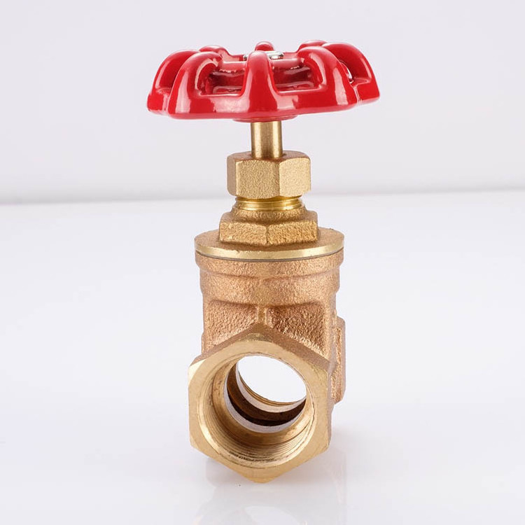 1/2 inch to 6 inch bronze gate valves pn16 3 inches with red wheel handle