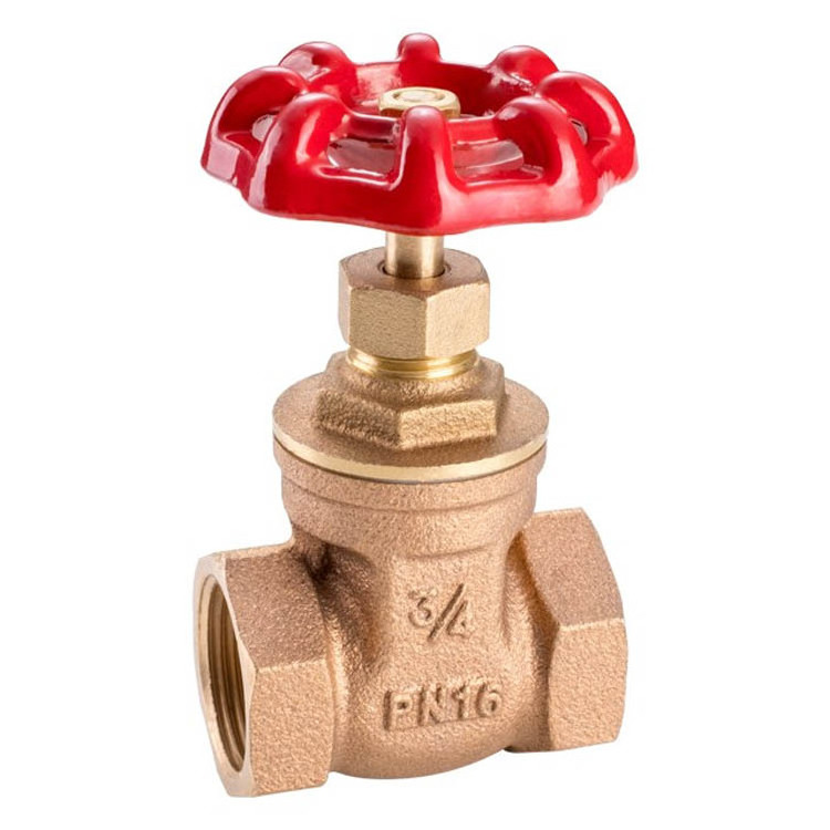 1/2 inch to 6 inch bronze gate valves pn16 3 inches with red wheel handle