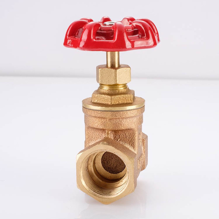 1/2 inch to 6 inch bronze gate valves pn16 3 inches with red wheel handle