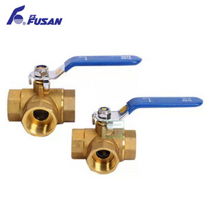 3 Way Ball Valve Internal Thread L Type T Type Port 1/2 Inch 2 Inch 3 Way Brass Ball Valve Price