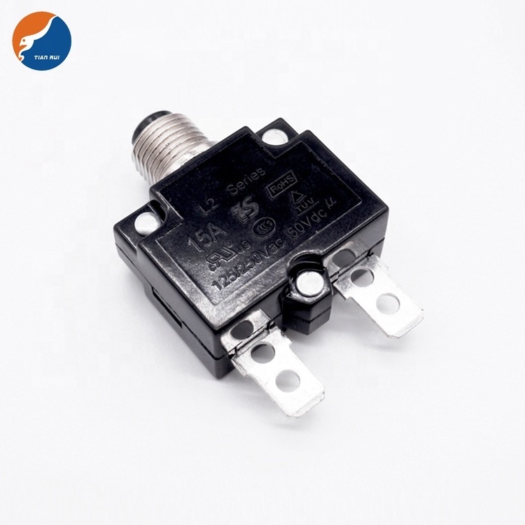 Push to Reset 24V 50V 5A 10A 20A 25A DC L1 L2 L3 Series Miniature Thermal Resettable Overload Protector Circuit Breaker Switch